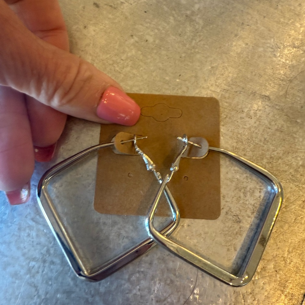 Silver Geometric Earrings